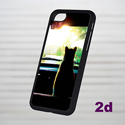 Чехол IPhone 7 Силиконовый черный 2d